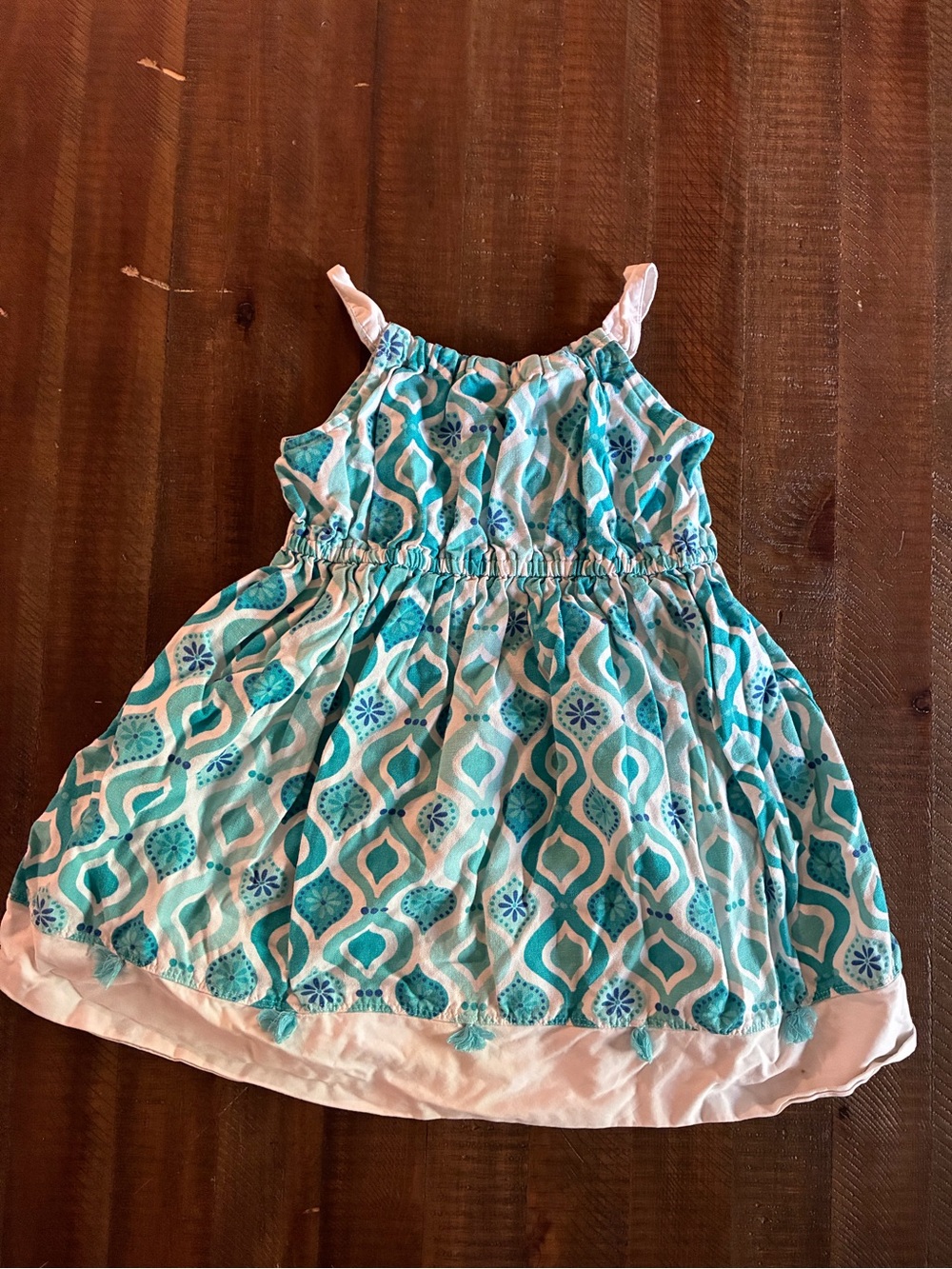 Gymboree Turquoise and White Patterned Sundress